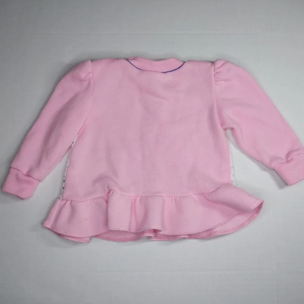 Vintage 80/90s Lovespun 24 Months Sweat Shirt Pant Outfit bunny rabbits Pink - Picture 6 of 10